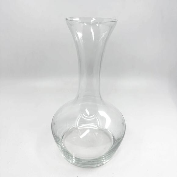 Vintage Wine Glass Decanter Modern Clear Glass Wide Bottom Narrow Neck Classic - Picture 6 of 7